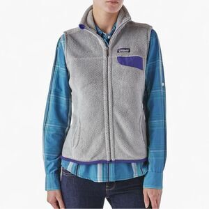 Patagonia Retro-X Fleece Vest Women’s M Gray Purple Gorpcore